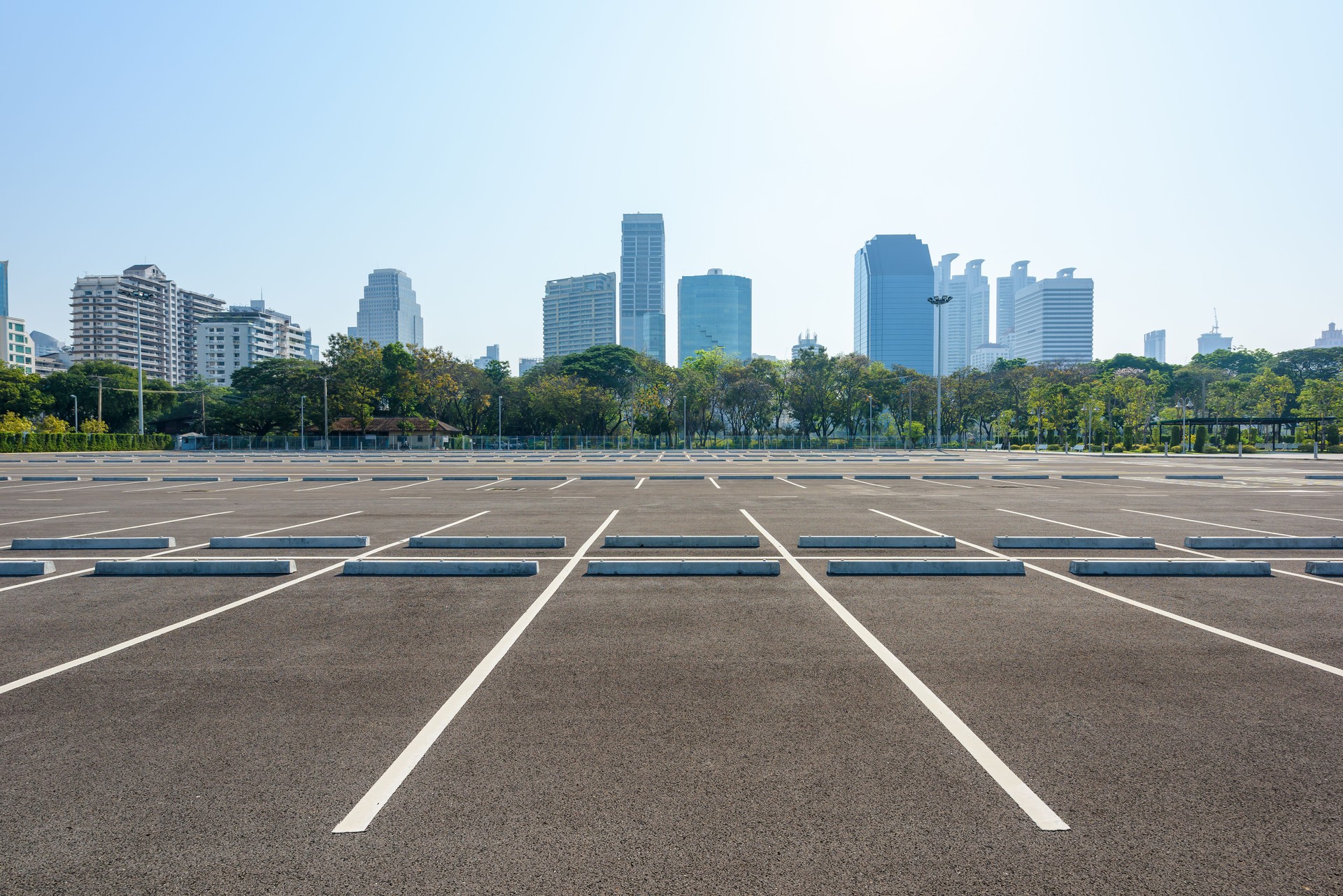 Parking lot in public areas